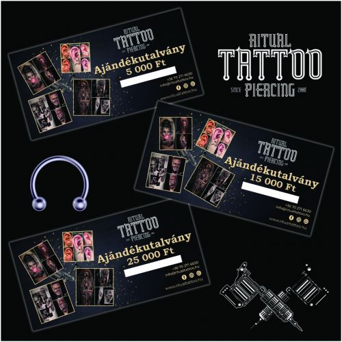 Ritual Tattoo & Piercing, Ajándékutalvány