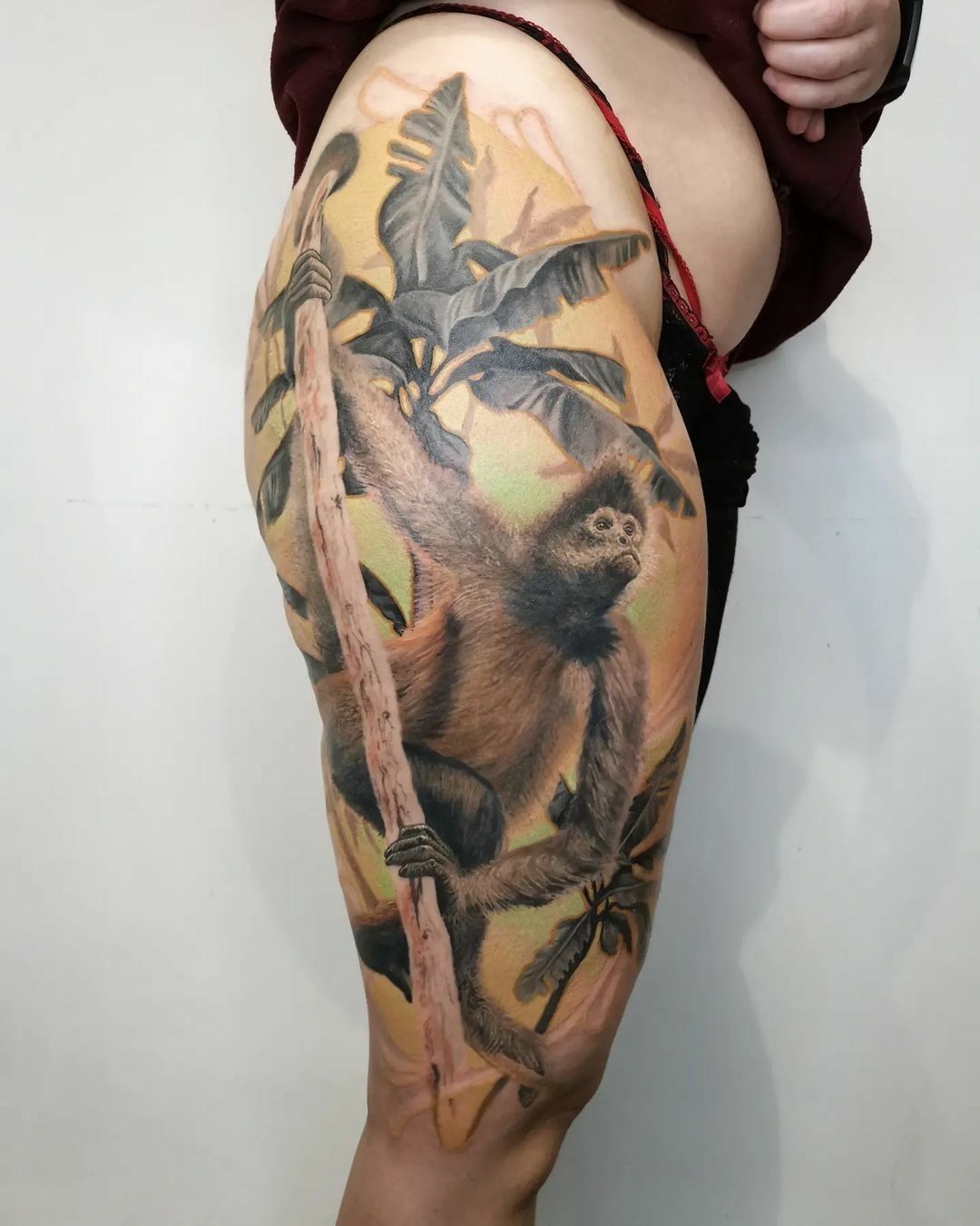 Állat tetoválás, Comb tetoválás, Realisztikus tetoválás, Színes tetoválás