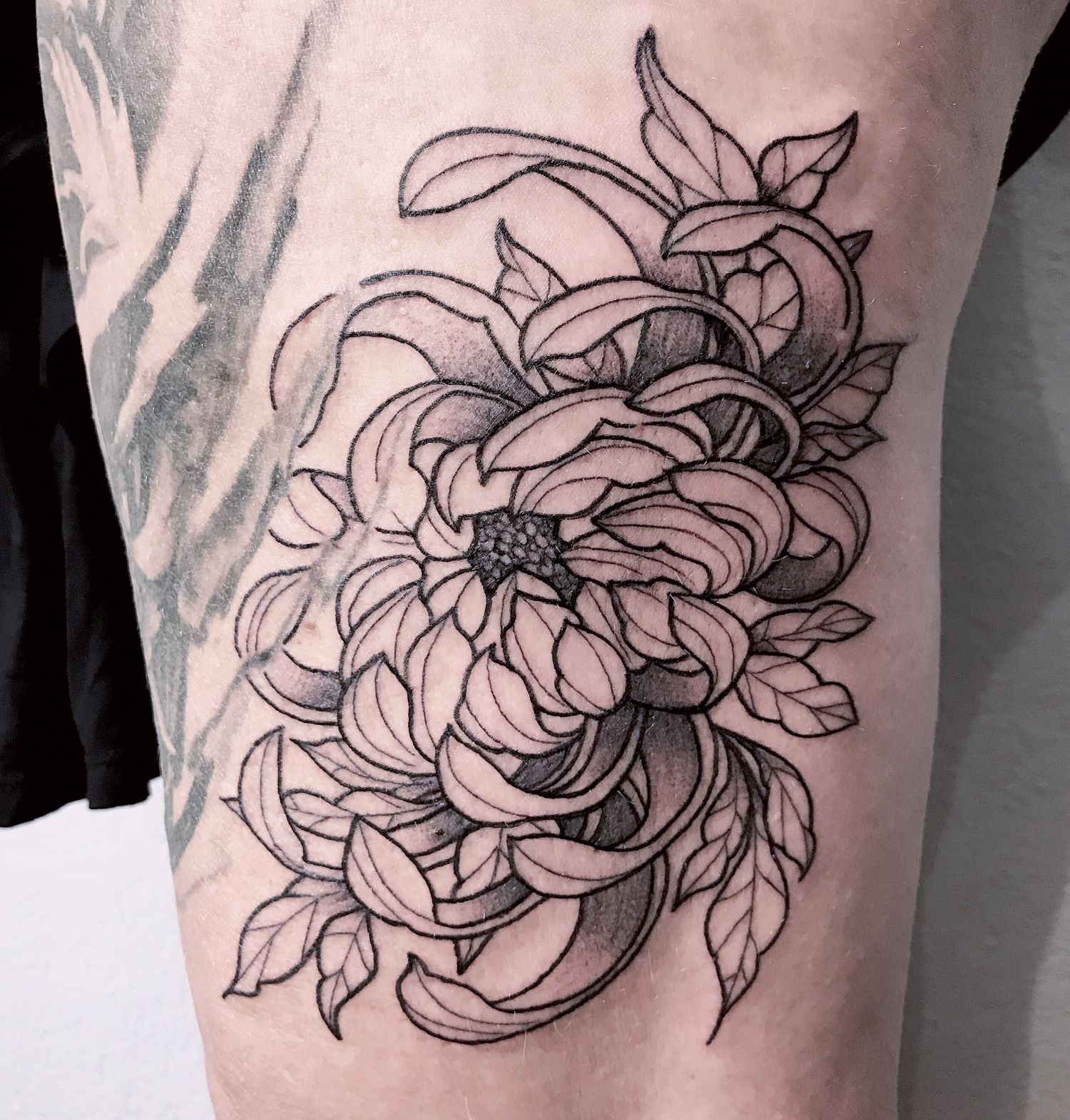 Fekete fehér tetoválás, Szimbólumok, Virág tetoválás