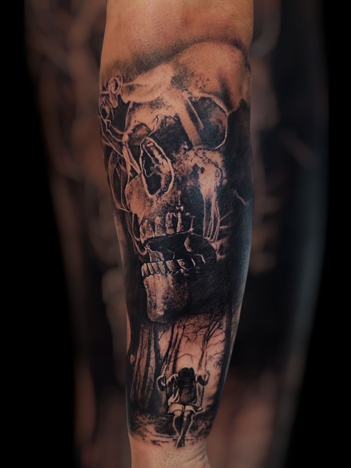 Alkar tetoválás, Fantázia tetoválás, Fekete fehér tetoválás, Realisztikus tetoválás