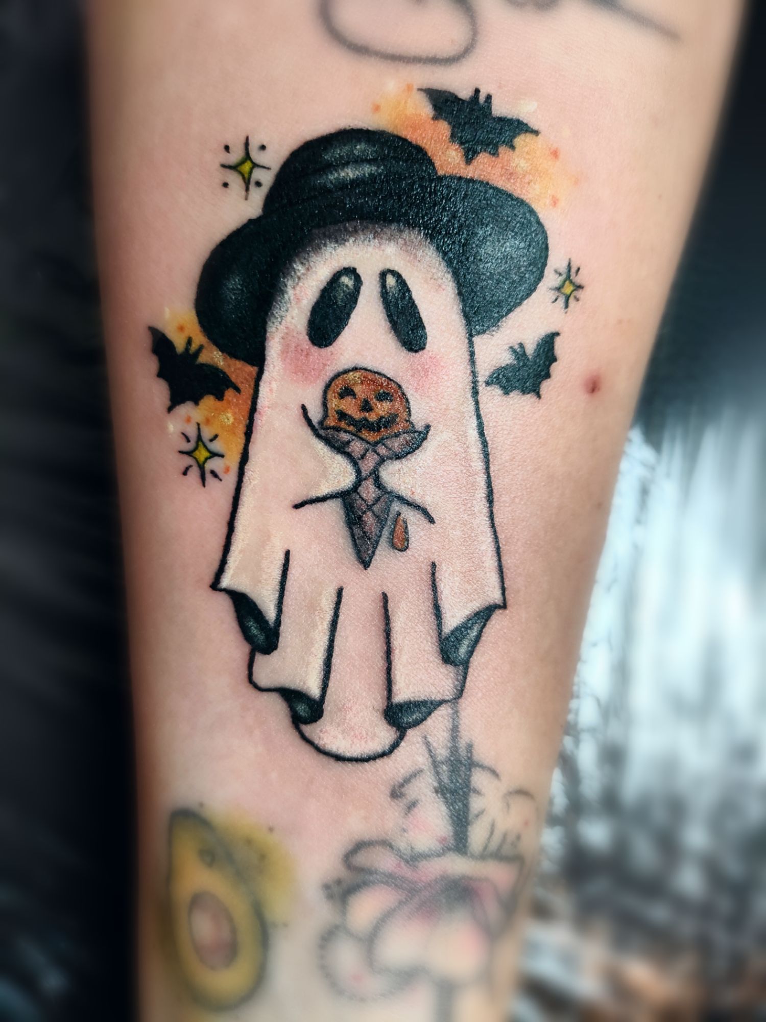 Alkar tetoválás, cartoon tetoválás, Fantázia tetoválás, Képregény tetoválás, Színes tetoválás